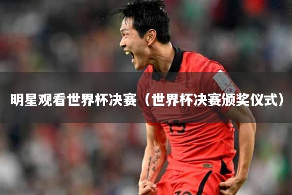 明星观看世界杯决赛（世界杯决赛颁奖仪式）